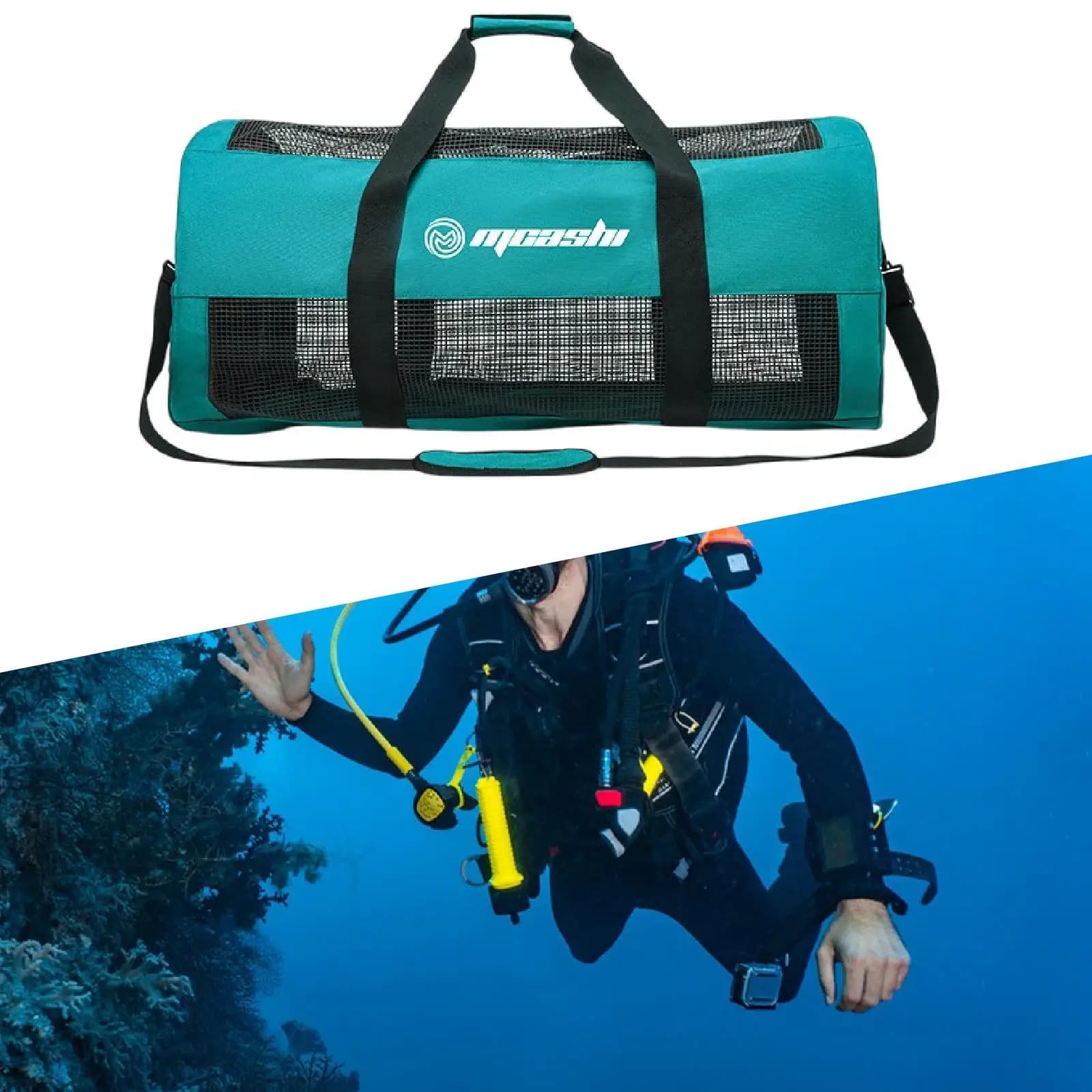 Mesh diving bag 60 litre mesh diving bag for snorkeling, rafting on the beach
