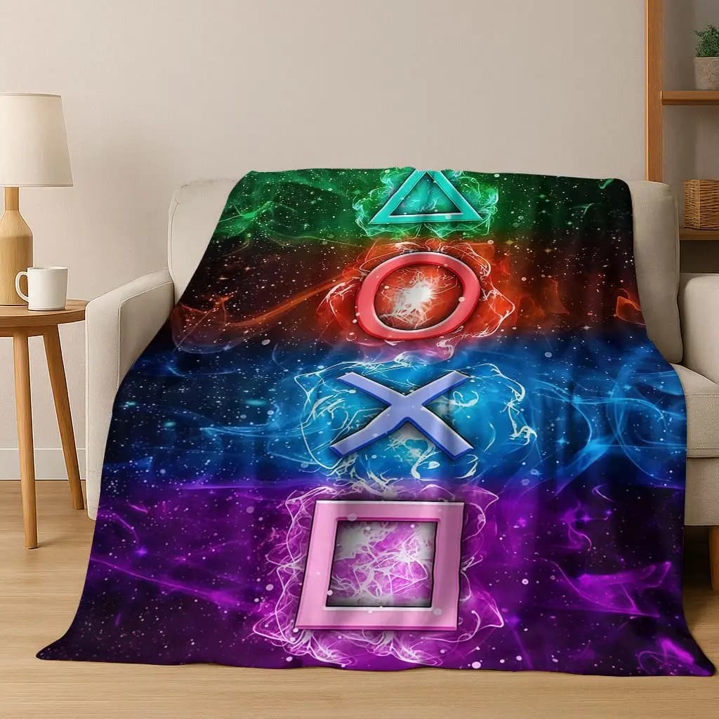 3D Retro Gamer Zone Game Controller Flannel Blanket,Warm and Cozy Soft Throw Blanket for Home Bedroom Bed Sofa Travel Cover Kid