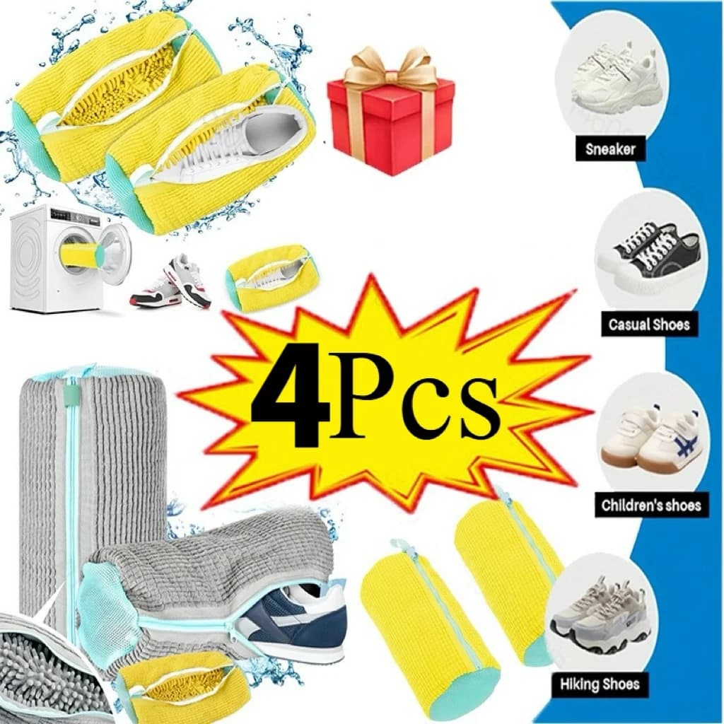 Borsa lavatrice per scarpe in rete resistente con cerniera interno imbottito protegge sneakers scarpe casual ideale per lavatrici domestiche borsa lavaggio robusta perfetta per pulizia quotidiana accessorio pratico.