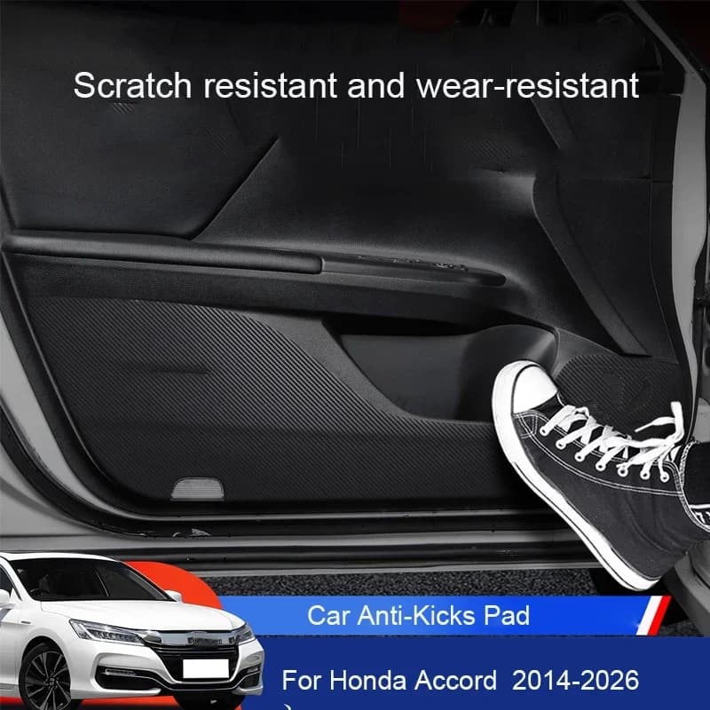 Car B-Pillar Anti-Calcio Protecting Pad Leather PU Car Tooth Anti-Sporcock Resistant To Graffi Accessories For Honda ACCORD 2014-2026