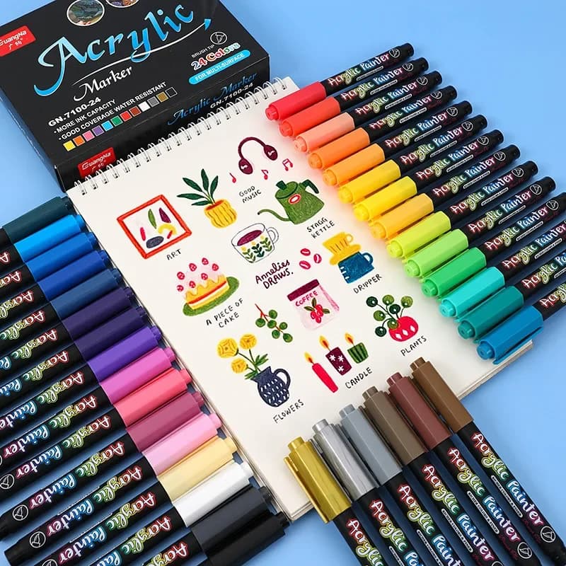 36 color Guangna 7100 soft head acrylic water-based paint marker DIY hand-painted graffiti hand account painting marker