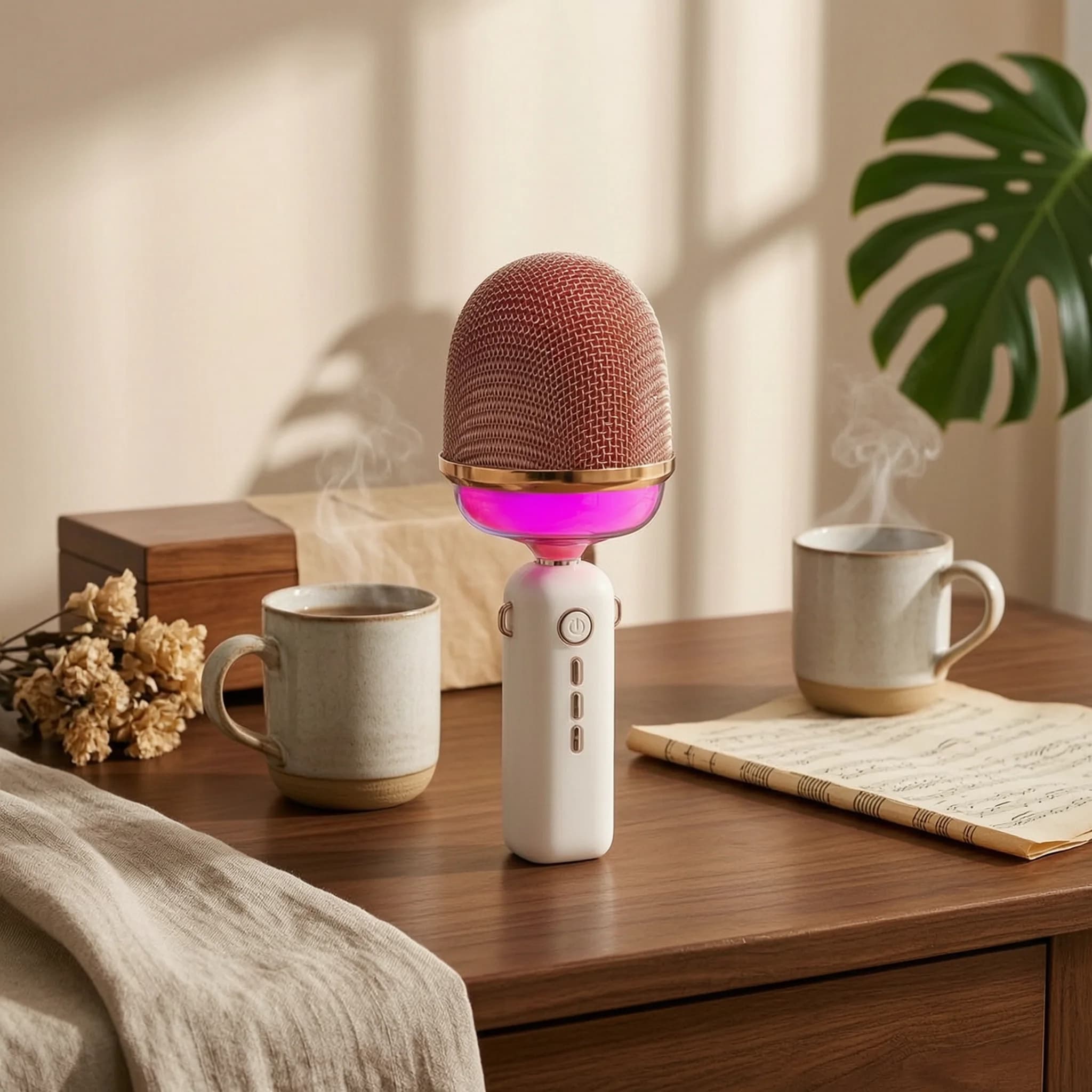Portable Karaoke Speaker Mic 3-in-1 Handheld Karaoke Machine Handheld Mic Speaker Easy to Use Audio Accessory for Party