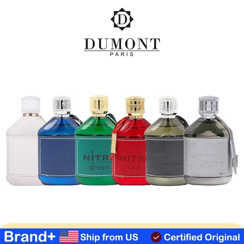 Dumont Nitro Elixir Nero Bianco Blu Verde Rosso Profumo a Lunga Durata Fragranza Naturale Colonia Araba Persistente Feromone 100ML