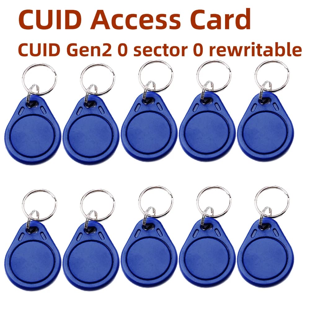 5/10 pz GEN2 CUID App Android MCT Modificare UID Tag Modificabile Portachiavi NFC 1k S50 13.56MHz Blocco di Carta 0 Scrivibile HF 14443A chiave cuid