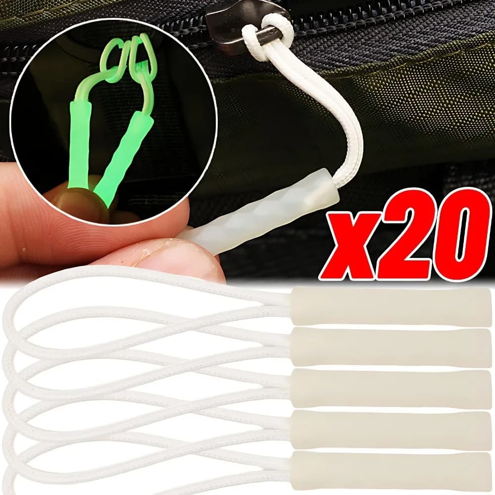 Cerniera Luminosa per Borsa da Viaggio, Corda Ancoraggio Anti-smarrimento, Anello di Trazione per Zaino da Campeggio, Ricambio per Fibbia Corda, Ciondolo