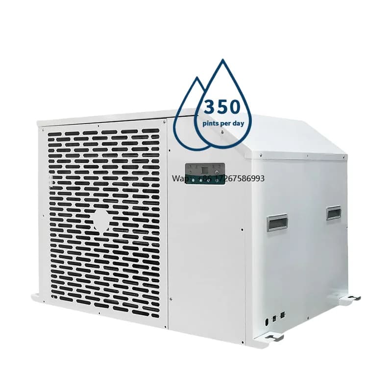 Deumidificatore per Serra Impermeabile e con Drenaggio Automatico 350 Pint/Giorno, Grado Industriale per Vivai di Piante Tropicali