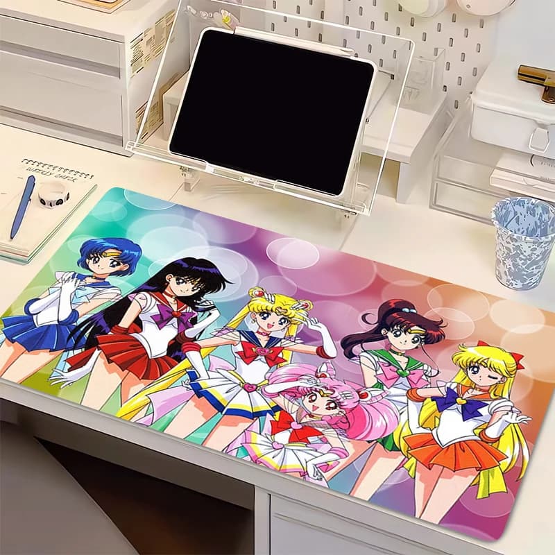 Tappetino per mouse 90x40 cm S-Sailor Moon Kawaii Accessori da gioco Notbook Computer Speed Mini Pc Gamer Tappetino per tastiera Tappetino da scrivania HD Mousepad