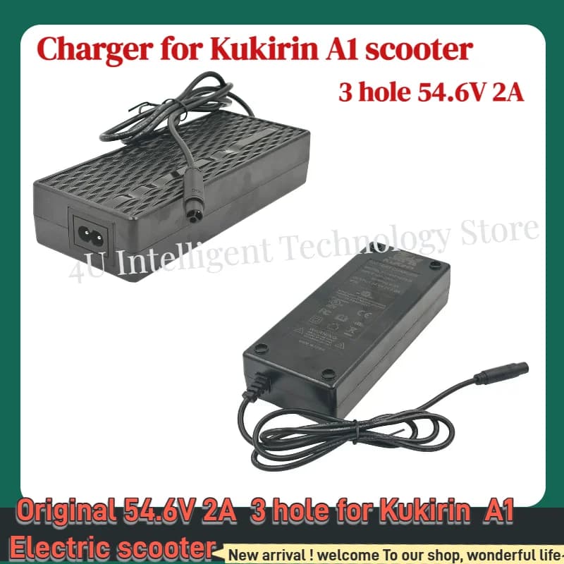 Caricabatterie Originale 54.6V 2A per Monopattino Elettrico Kugoo Kirin Kukirin A1, Ricambio per Batteria
