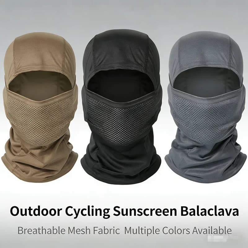 Breathable men's hat with sun protection, full cycling mask, balaclava, windproof hat for hiking, cycling, motorcycle undercarriage