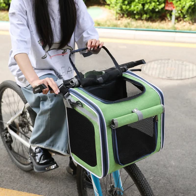 Borsa per animali domestici da moto, portatile per uso esterno, zaino a mano, borsa per bici in stile nordico, borsa per gatti, borsa per cani