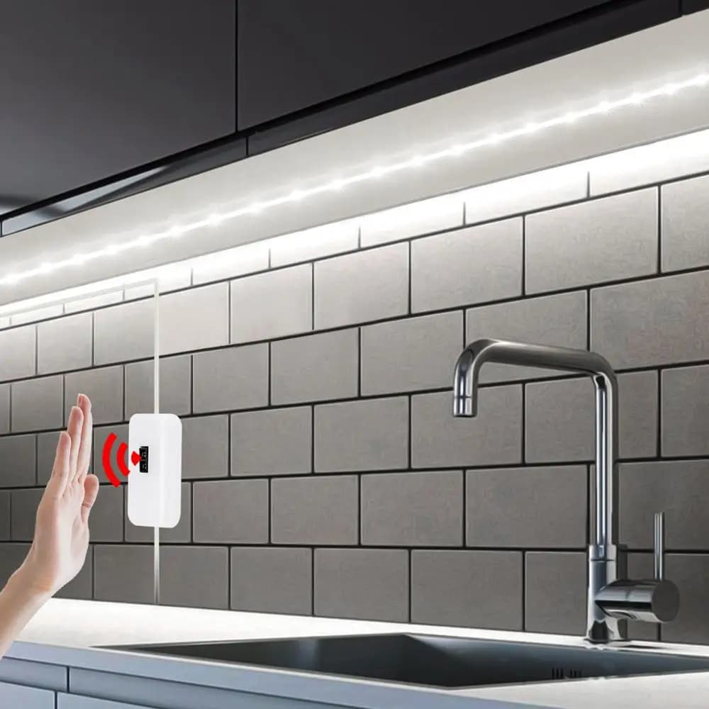 Sensore di movimento a spazzata manuale Cucina Striscia LED USB 5V 1m-5m Sensore intelligente Interruttore lampada camera da letto Armadio armadio illuminazione a LED per la casa
