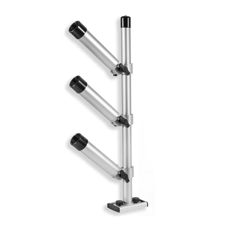Trolling Rod Holder Tree – 3 Rod Adjustable Fishing Rod 360° Rotation & 180° Tilt, Height Adjustable with Gunnel Track Mount