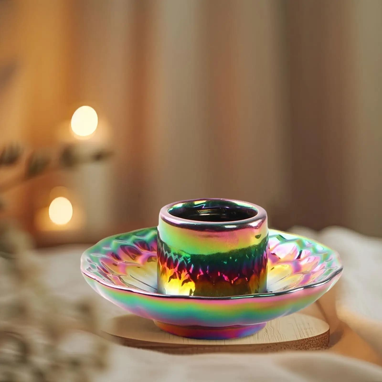 Porta Salvia e Palo Santo, Decorazioni e Centrotavola, Regalo per Soggiorno, Sala da Pranzo, Ufficio, Stile Rustico, per Bastoncini di Incenso