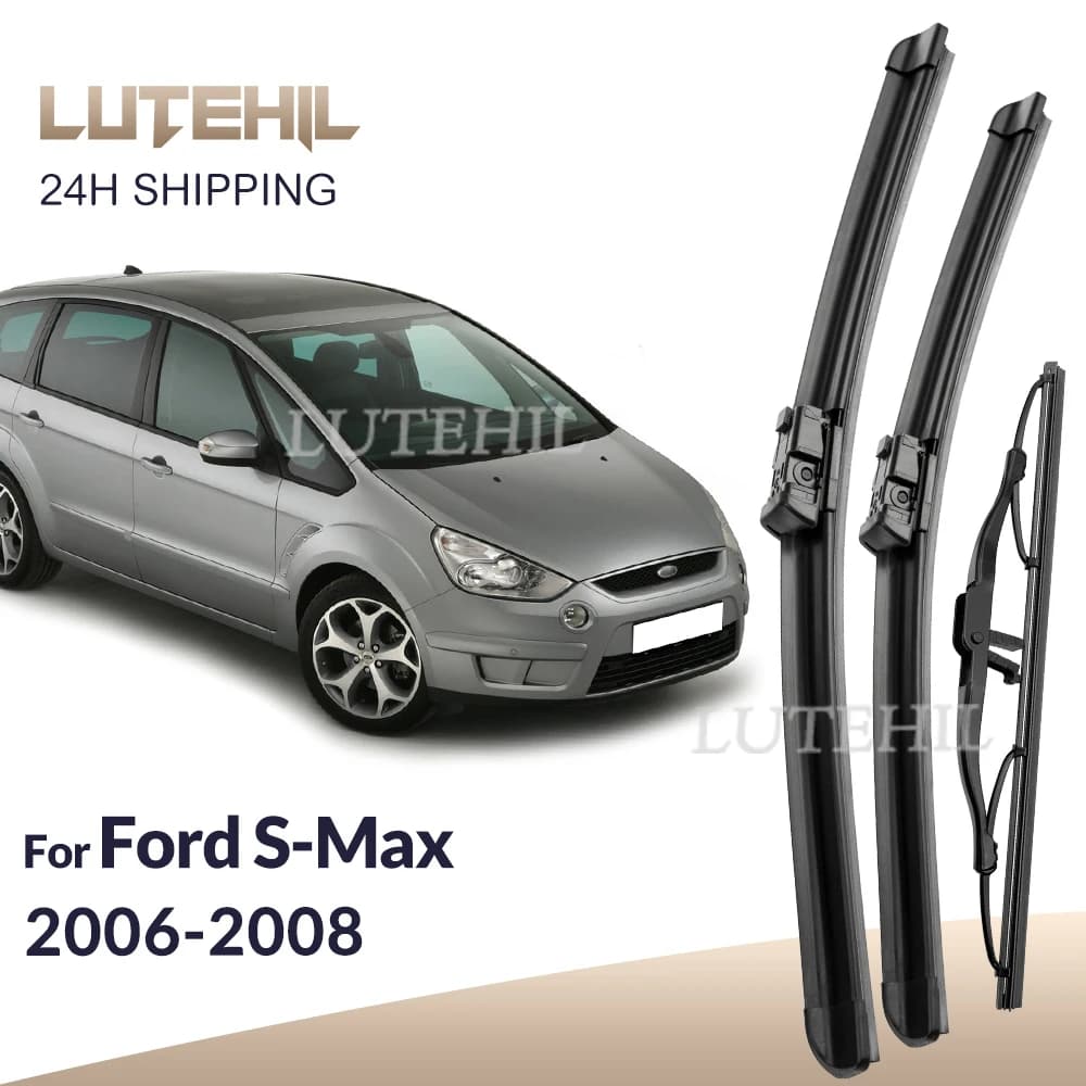 Per Ford S-Max 2006-2008 2007 Tergicristallo Spazzole tergicristallo anteriori e posteriori Parabrezza Spazzole per finestre 30 "+ 26" + 14 "