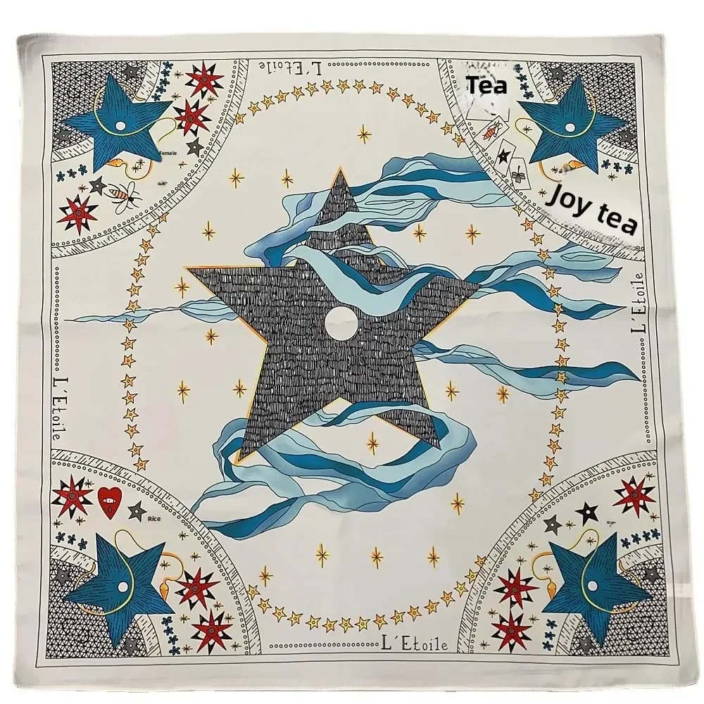 Vendita calda della stagione Nuova carta dei tarocchi estiva Serie Fate Lover Sciarpa quadrata in seta stampata Piccola piazza in seta alla moda da donna S