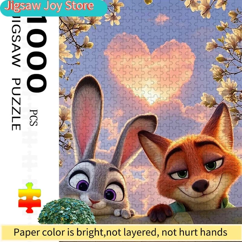 Puzzle Zootopia adatto a adulti e famiglie - Grande puzzle a tema animali con personaggi Judy e Scrat -Scratch