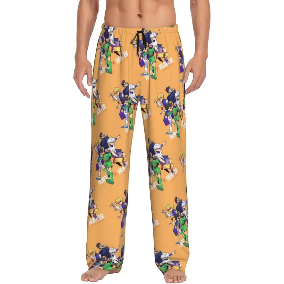 Custom Printed Men HXH Anime Pajama Pants Sleepwear Sleep Lounge Bottoms with Pockets