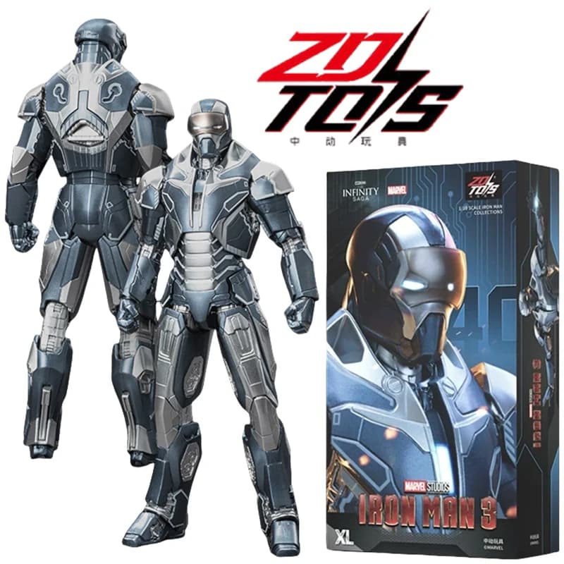 ZD Toys Set di action figure Iron Man MK40 in scala 1:10 - Modello da collezione altamente dettagliato, regalo perfetto per i fan del supereroe