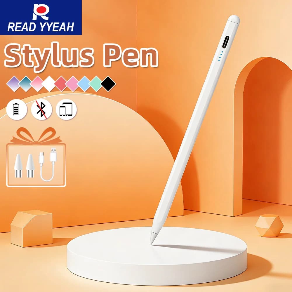 Penna stilo magnetica universale con ricarica, riconoscimento del palmo, senza ritardi, compatibile con iPad, Android, Samsung, tablet e telefoni per disegno.