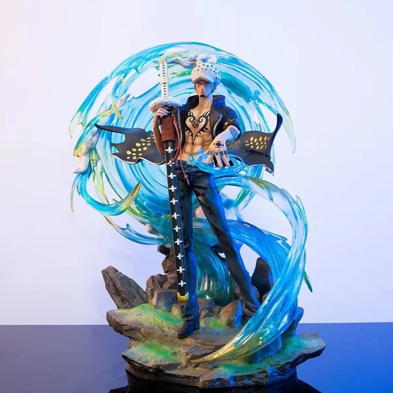 One Piece Gk Grande Trafalgar Phantom Luo Action Figure Modello portatile luminoso Ornamento da collezione di alta qualità per ragazzi