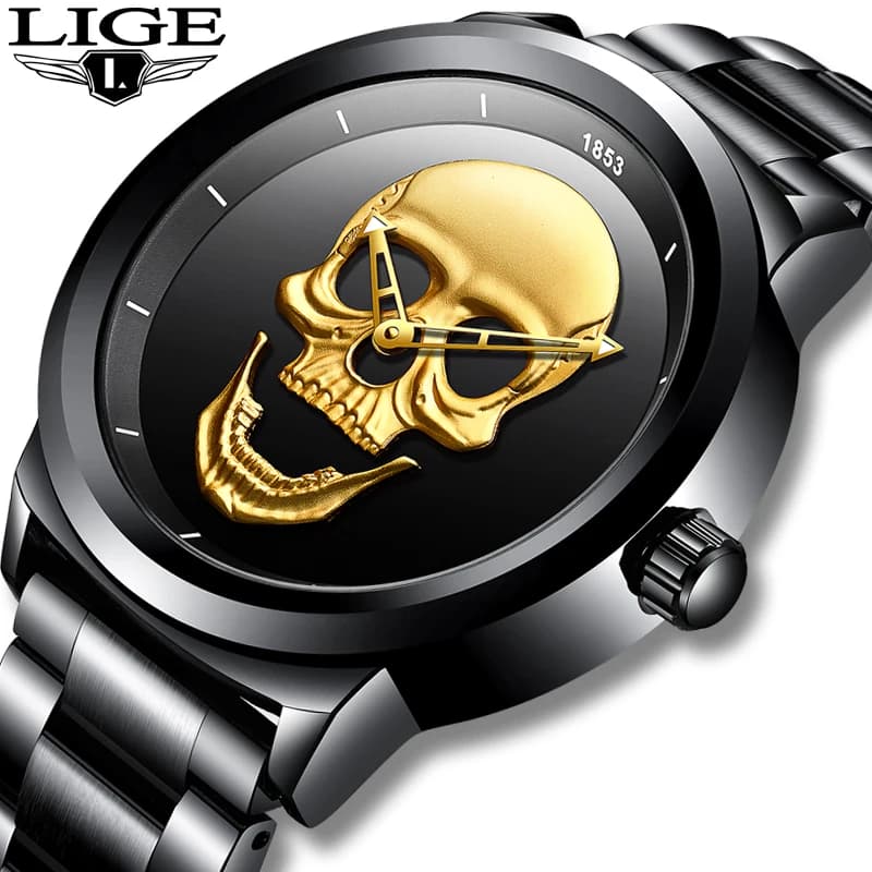 LIGE Sport Mens Orologi Top Brand di lusso Orologio al quarzo per uomo Orologio impermeabile in acciaio inossidabile Orologio da polso maschile Relogio Masculino