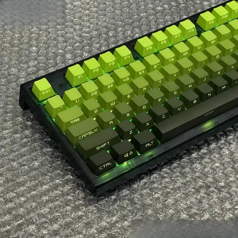 Set di Keycaps a Tema Matcha Personalizzabili, Tasti PBT con Sublimazione, Profilo OEM per Tastiere Meccaniche, Accessori DIY, Regalo