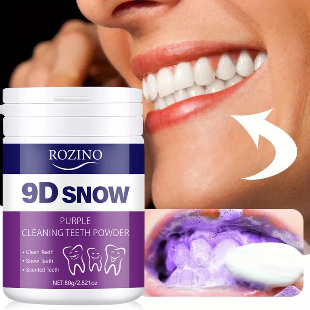 80g purple tooth whitening powder, deep cleaning powder, toothpaste for deep cleaning, refreshing whitening powder for oral hygiene