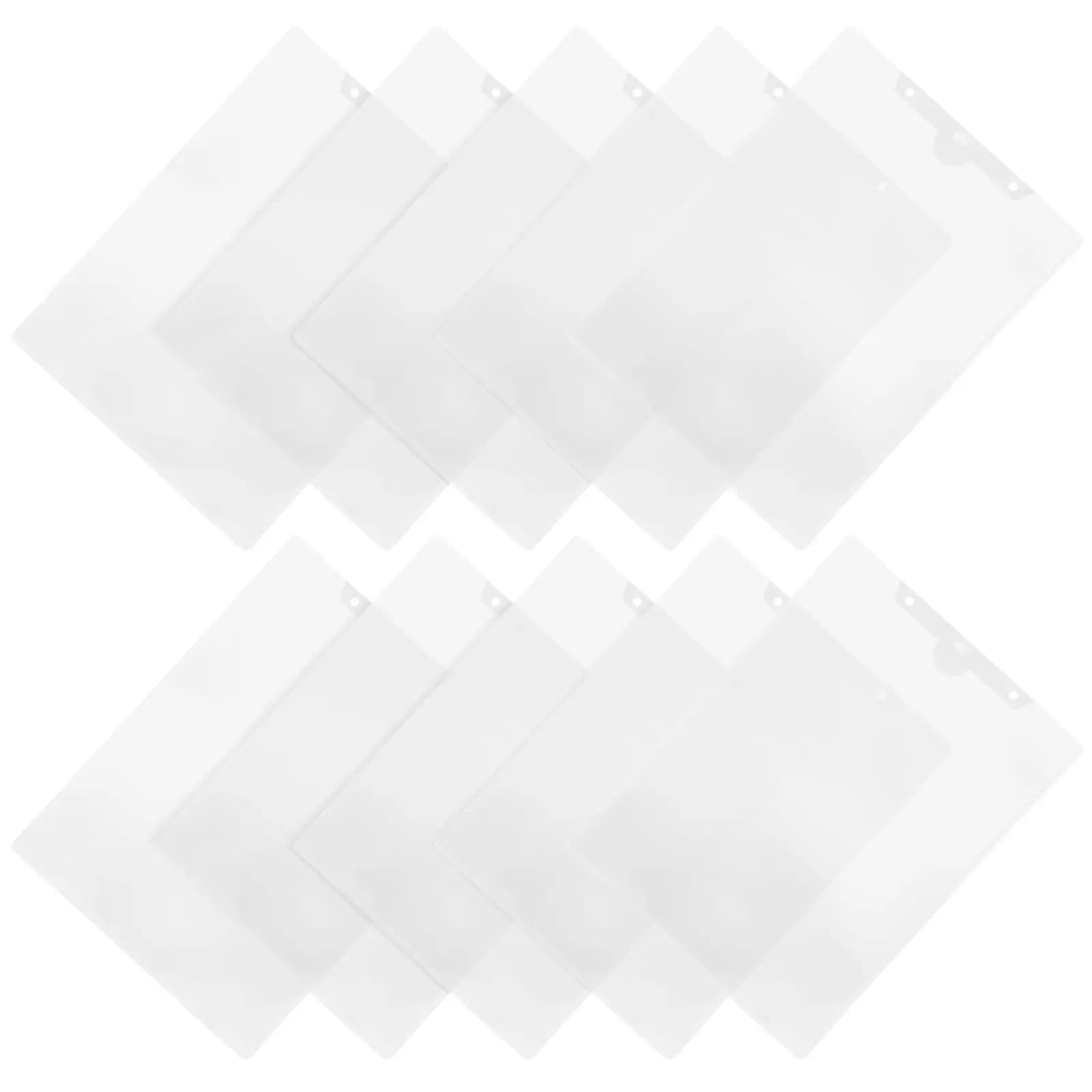 10Pcs File Folder Protective Sleeve Clear Hanging Document Organizer Portable Plastic Paper Storage Bag Office Study File Holder
