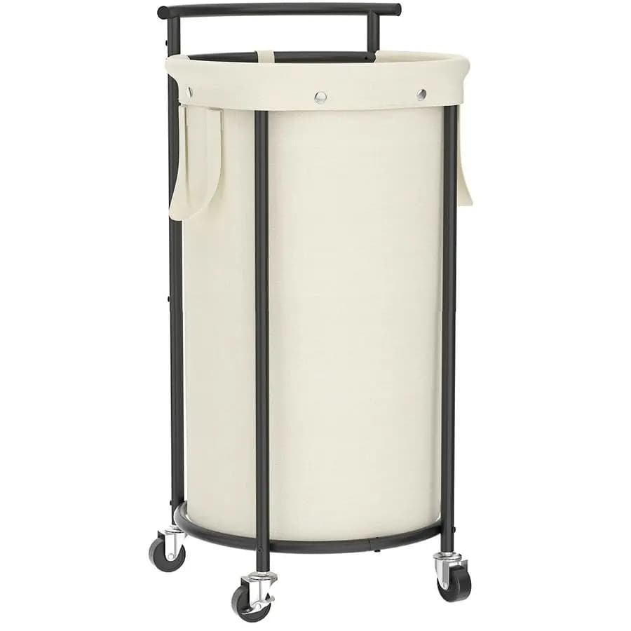 110 litre whiteboard with wheels, mobile whiteboard basket with removable bag, iron round whiteboard with frame and steel handle