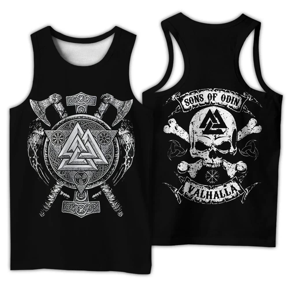 Vintage Tree Of Life Symbol Tattoo Raven Tank Top 3D Print Fashion Classic Men Sleeveless Top Summer Hip Hop Style Vests Clothes