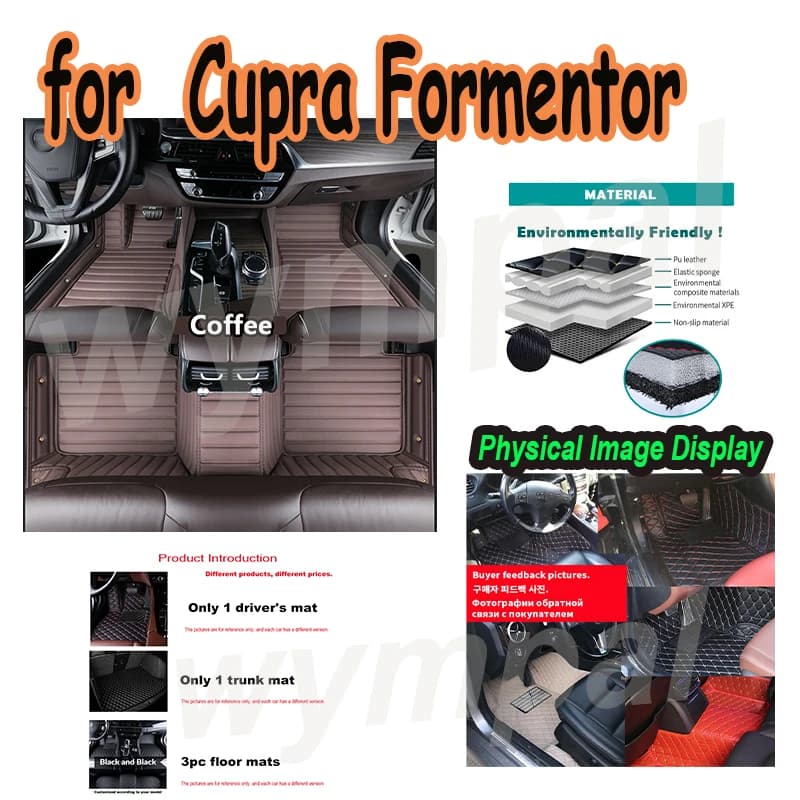Tappetini per auto ibridi di lusso per veicoli per Cupra Formentor V25 2021 2022 2023 Tappetini per auto in pelle