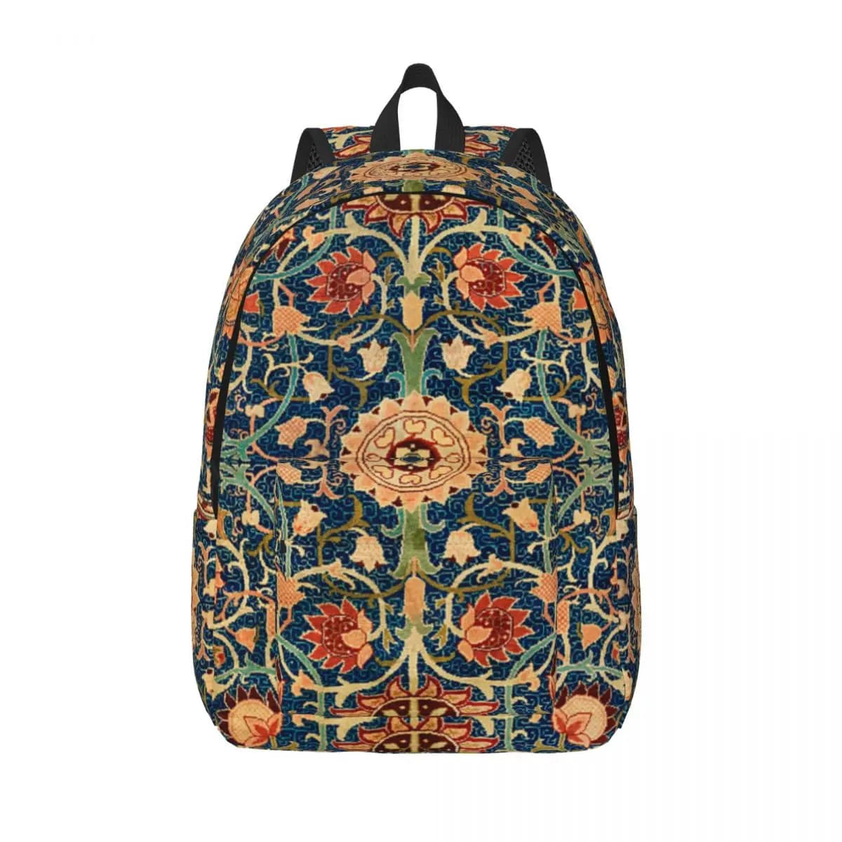 William Morris Holland Park Backpack for Men Women High School Hiking Travel Daypack Laptop Computer Shoulder Bag with Pocket