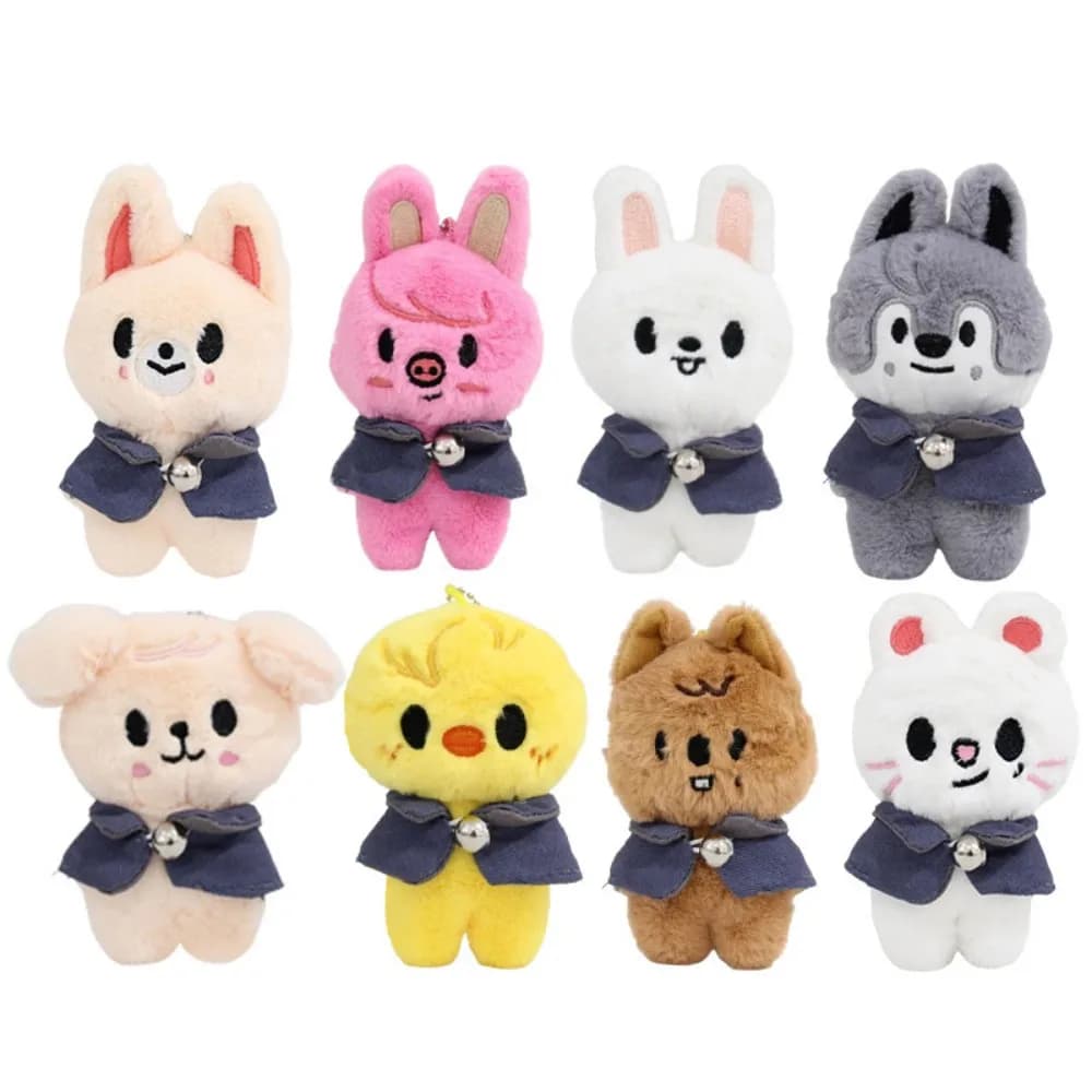 New SKZOO Plush Keyring 10 cm, Backpack Pendant, Accessories, Plush Keyring with Magic Academy Mantle, Children's Toy, Fan Gift