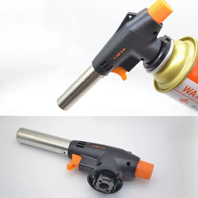 Torcia a Gas per Saldatura, per Campeggio all'Aperto e Barbecue, Accensione Regolabile, Design Antivento, Leggera e Pratica