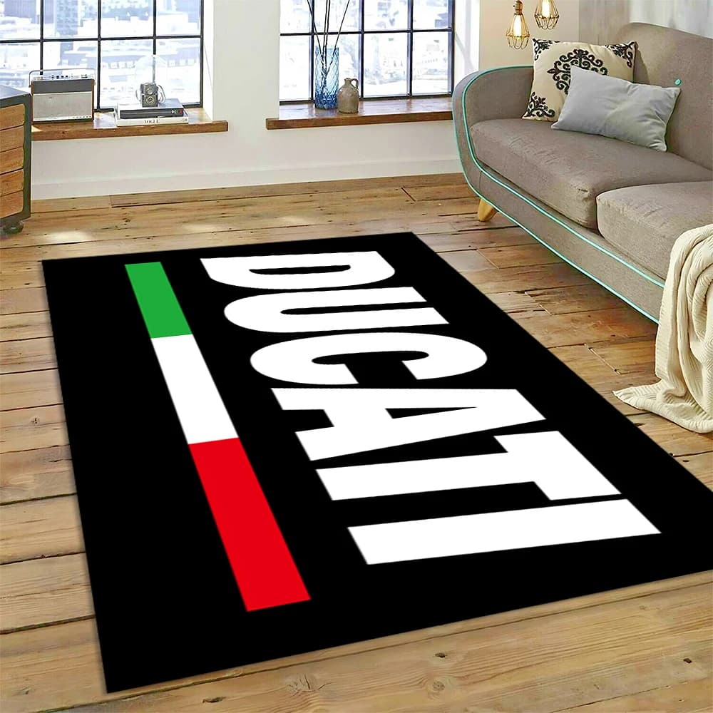 3D Motorcycle Carpet for Living Room, Bedroom, Home Sofa Decoration, Kids Anti-Slip Mat, Christmas Gift