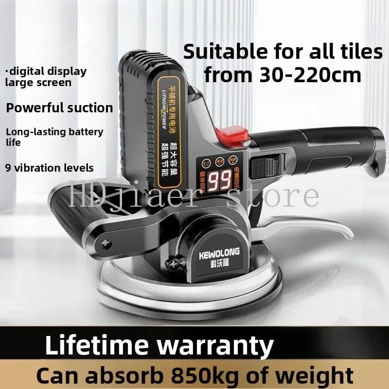 Piastrellatrice per piastrelle 50 V 21000 giri/min - Vibratore con ventosa, Piastrellista per piastrelle regolabile, Strumento per la posa di mattoni per pareti/pavimenti per la costruzione