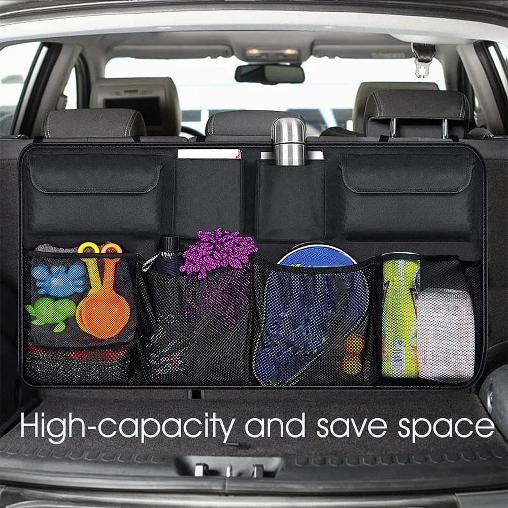Organizer per bagagliaio per auto Multi-tasca appeso sedile posteriore posteriore borsa per il carico in rete impermeabile Oxford Universal Stowing Tidying
