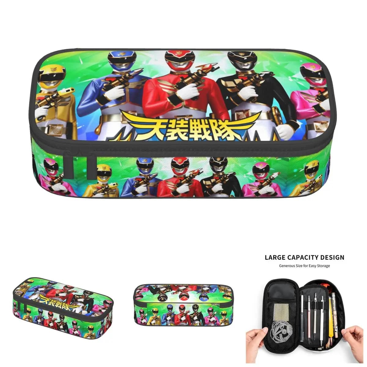 Astuccio Gosei Rosso Super Sentai, Astuccio Gosei Rosa Coreano, Astuccio Gosei Nero, Astuccio Gosei Giallo Blu, Borsa Porta Matite per Studenti, Cancelleria