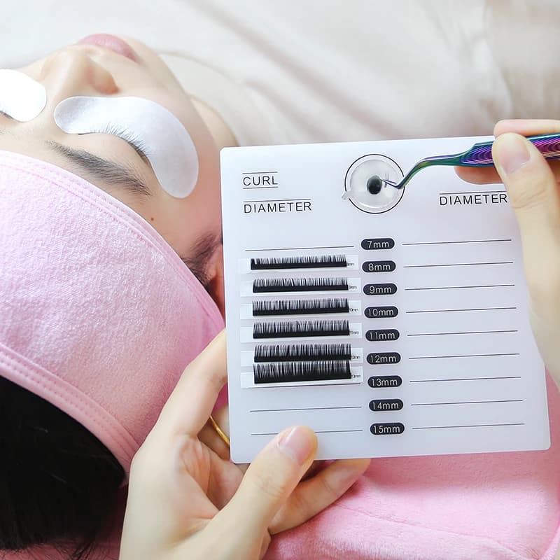 Acrylic fake eyelash palette with stamp support, graft organizer, eyelash extension palette, eyelash support, makeup tool