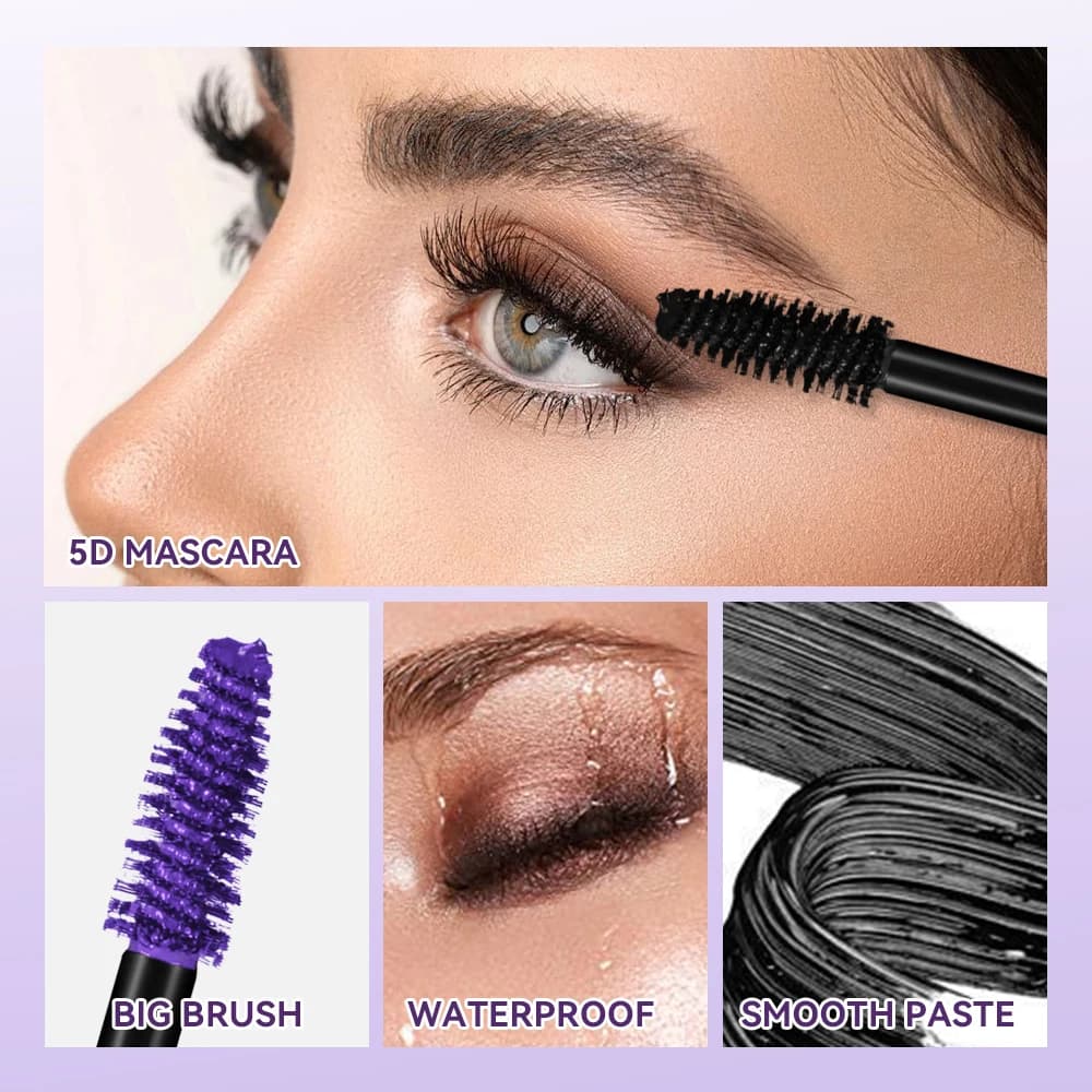 Colorful Mascara Addens and Extend Mascara for Eyelashes Cosmetics Makeup Woman Waterproof eyelashes Black Brown Volume 5d