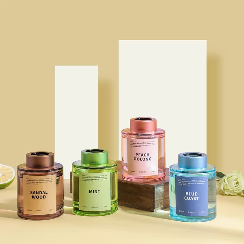 120ml Reed Diffuser Set Natural Essential Oil Long Lasting Odor Eliminator Air Freshener Hotel Home Bathroom Fragrance Decor