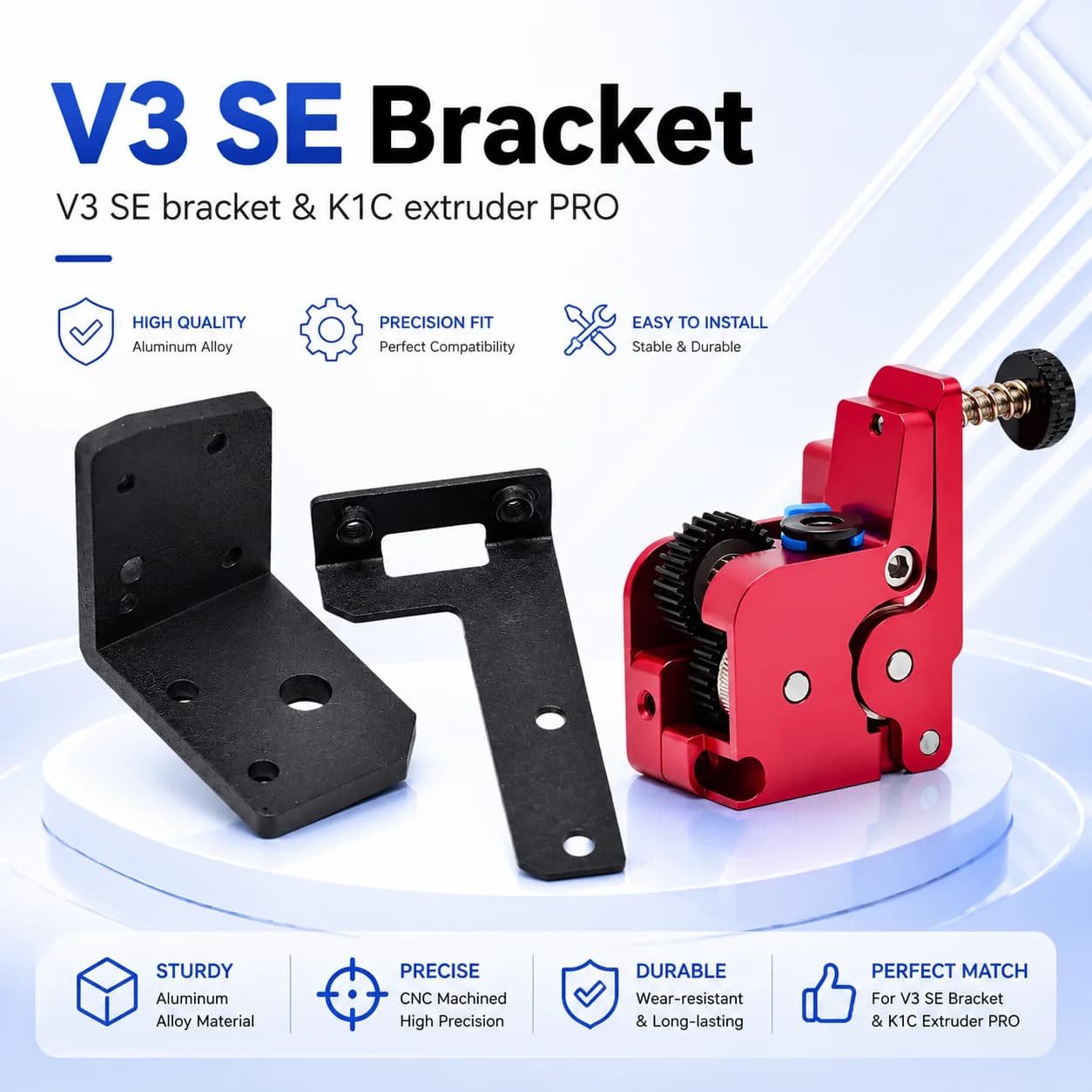 Kit Estrusore Ender 3 V3 SE, Hotend con Ugello in Ottone Placcato Rame da 0,4 mm, Ventola di Raffreddamento 2510 4010, Cinghia di Distribuzione Asse XYZ, Ricambi per Stampante 3D