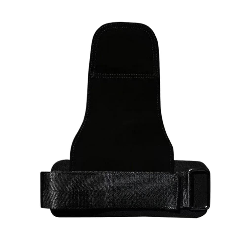 Double Layer PU Leather Gloves Wrist Strap Anti-Skid Gym Training Gloves Cowhide Palm Grip Pads Deadlift Gloves