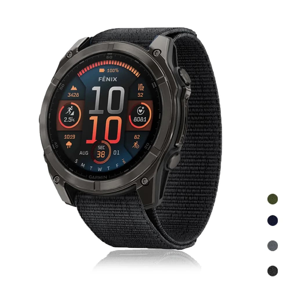 Cinturino ad anello in nylon QuickFit per Garmin Fenix E 8 47mm 51mm 7 7X 6X Pro Bracciale Enduro 3/Forerunner 965 955 22mm 26mm Fascia intrecciata