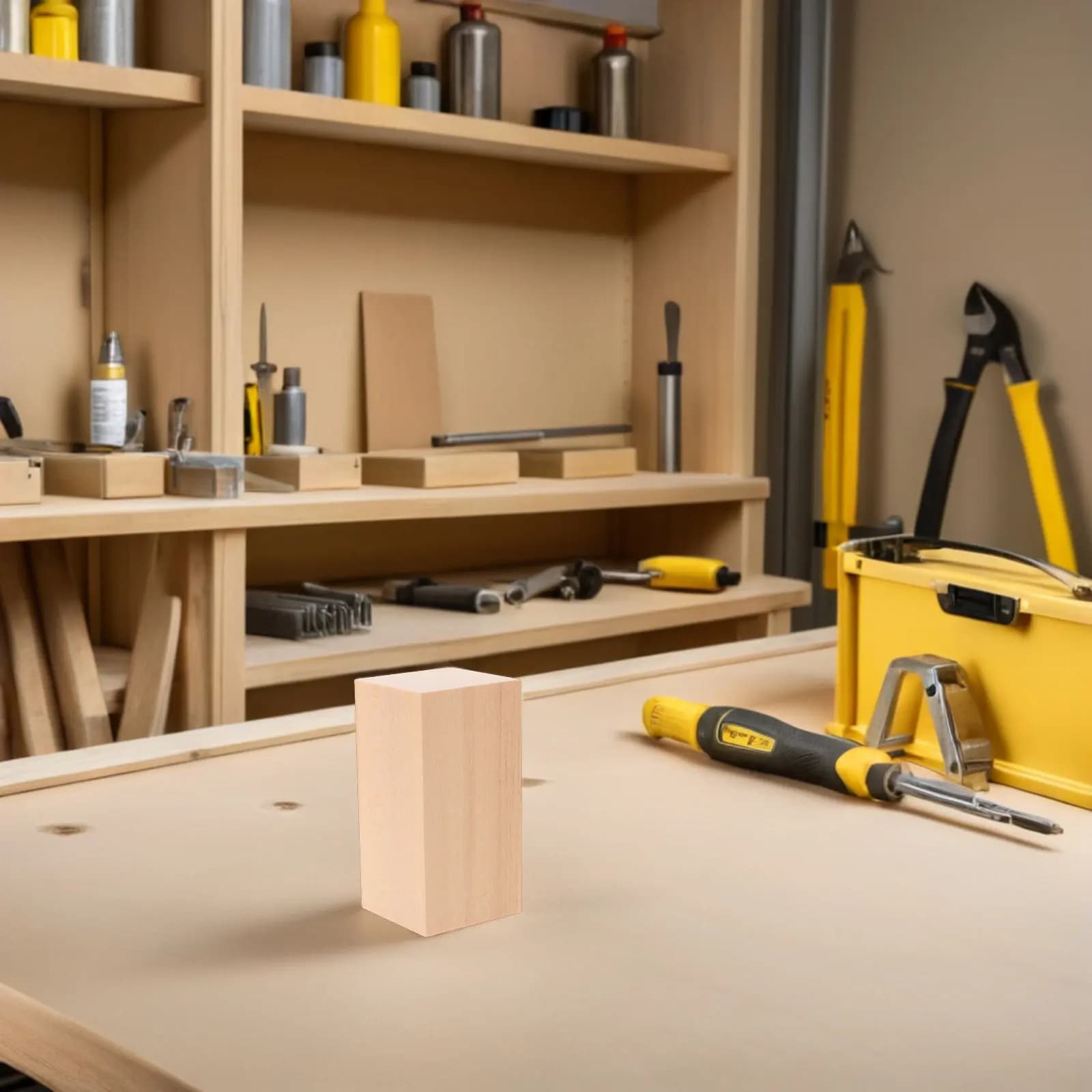 Set di 6 Blocchi in Legno di Tiglio per Intaglio, Cubi Naturali Rettangolari Non Finiti per Pittura e Lavorazione Fai-da-Te