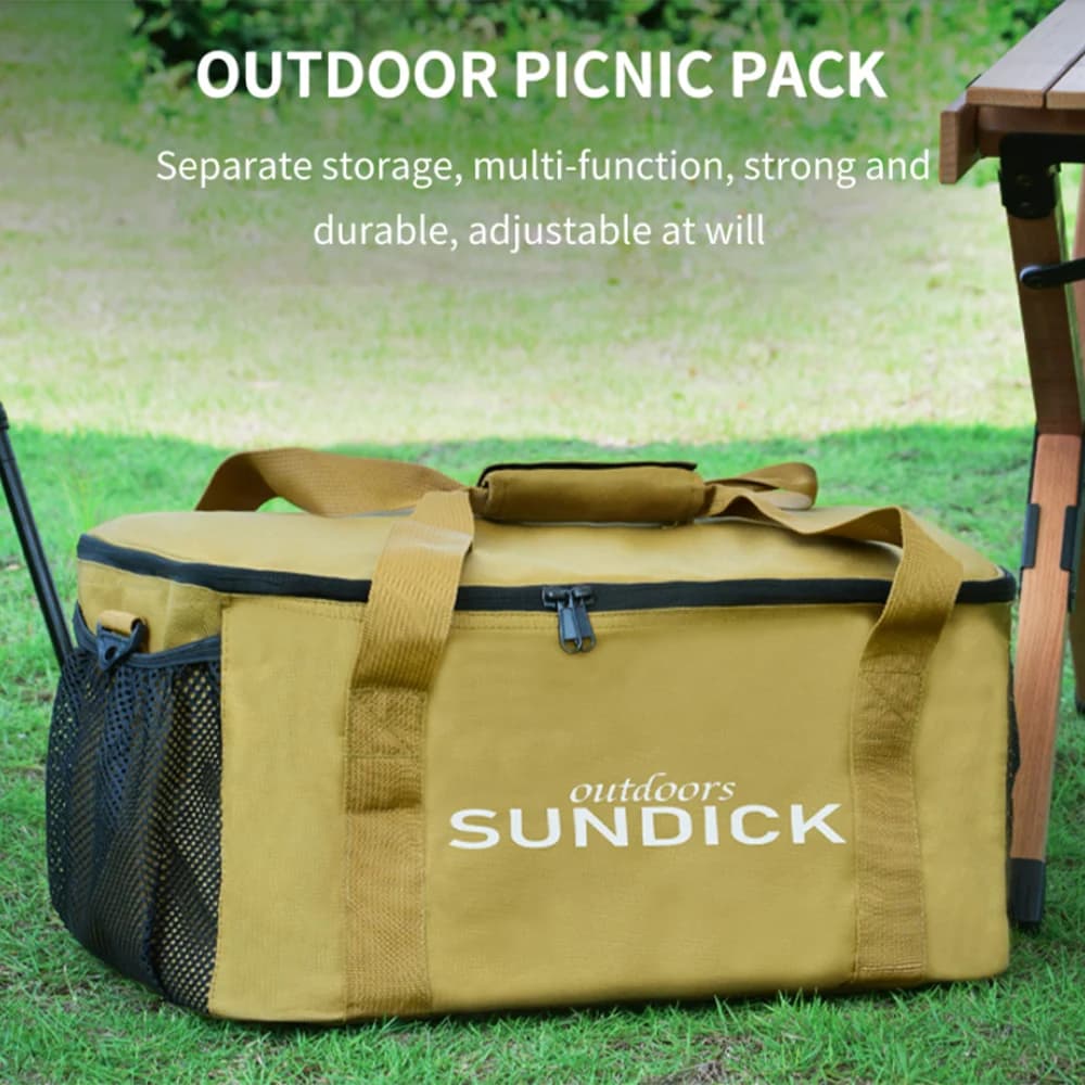 Borsa da picnic per esterni, borsa impermeabile per campeggio e viaggi, borsa termica per il pranzo, borsa portatile per alimenti, borsa portaoggetti di grande capacità