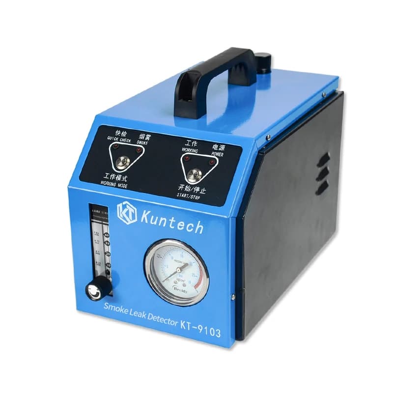 Rilevatore di perdite di fumo per auto con pompa d'aria 12V EVAP Strumento diagnostico Tester per vuoto Localizzatore di perdite di tubi del carburante per moto