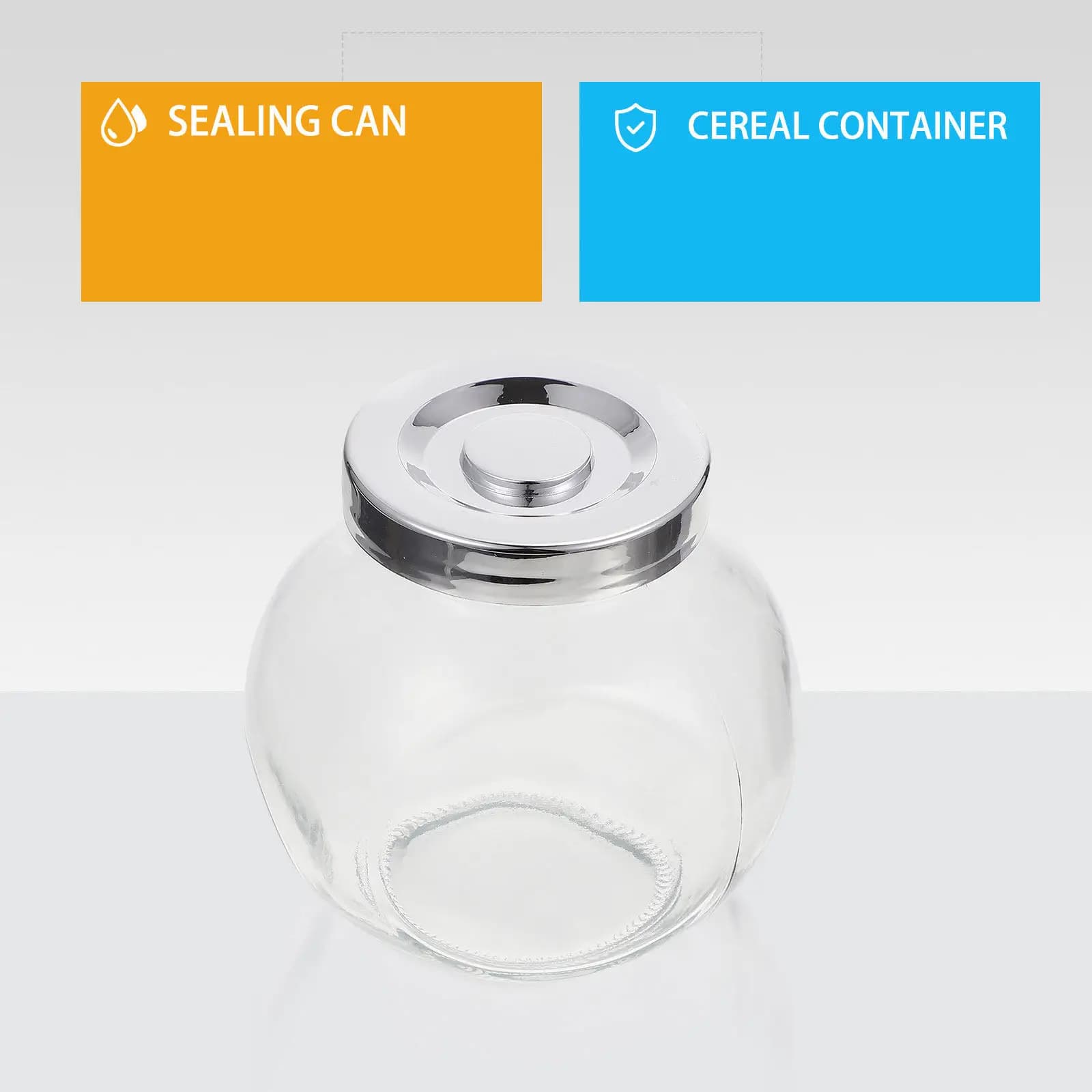 2Pcs Fruit Jam Storage Bottles Household Kitchen Food Jars High Borosilicate Glass Sealed Storage Jars Moisture Proof Dust Proof