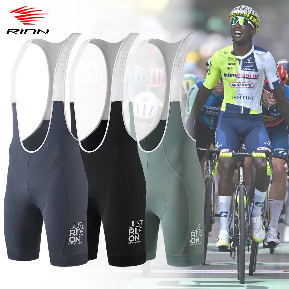 RION Pantaloncini con bretelle da ciclismo da uomo Calzamaglia da bicicletta Pro MTB Bavaglini da strada Abbigliamento Abbigliamento da bici Dolomiti italiano 8H Pad Distanze estreche