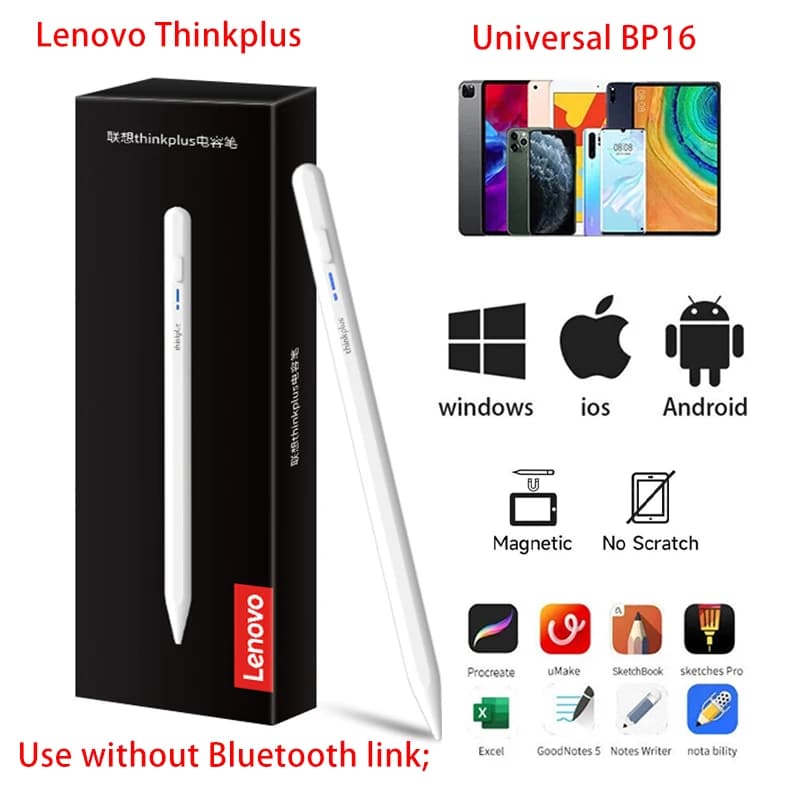 2026NEW Lenovo Thinkplus Universale BP16 Touch Pen Per Tablet Mobile Android ios Telefono iPad Accessori Disegno Tablet Penna Stilo
